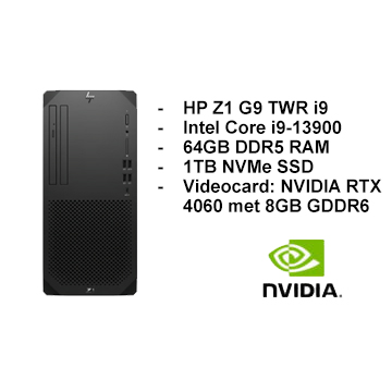 HP Z1 G9 TWR i9-13900, 64GB, 1TB, RTX4060 8GB